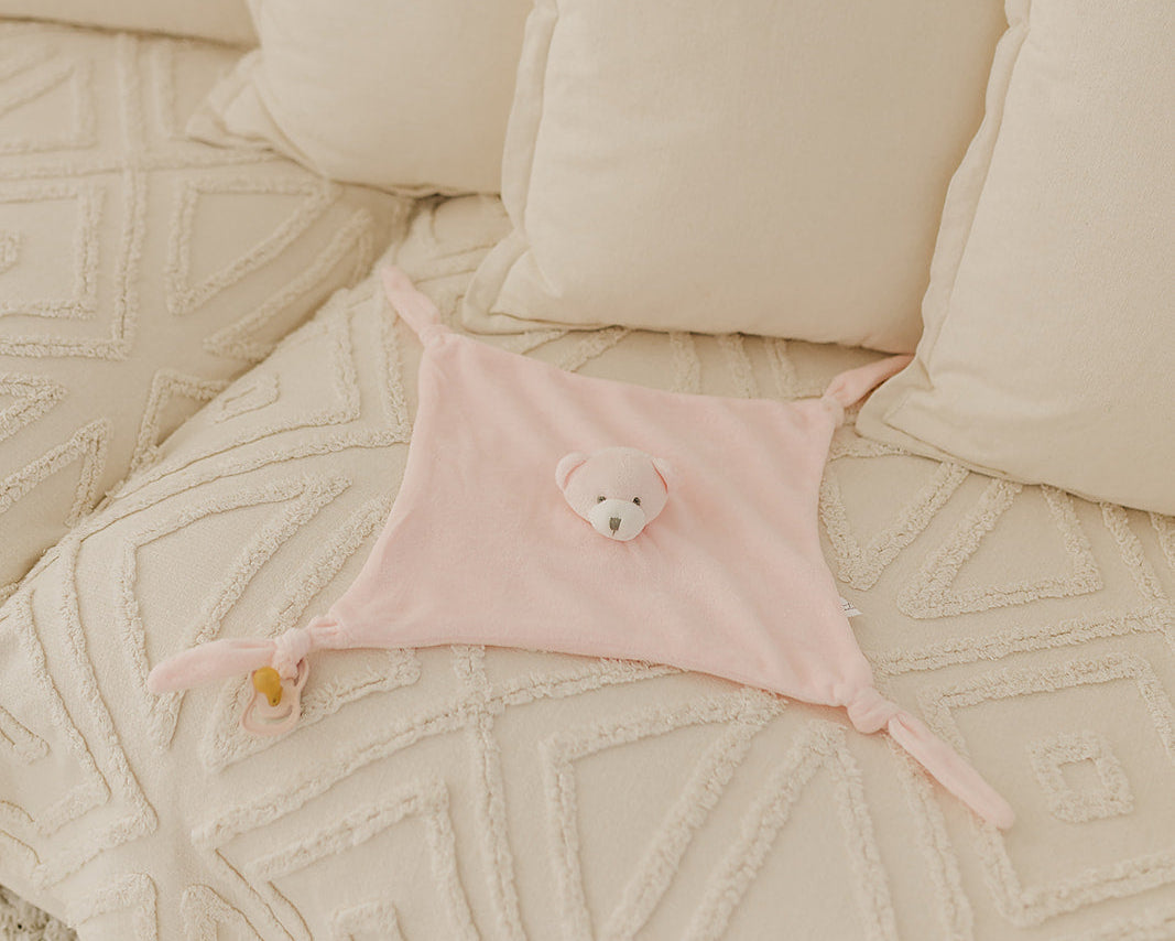 Pale Blue Bear Velour Comforter