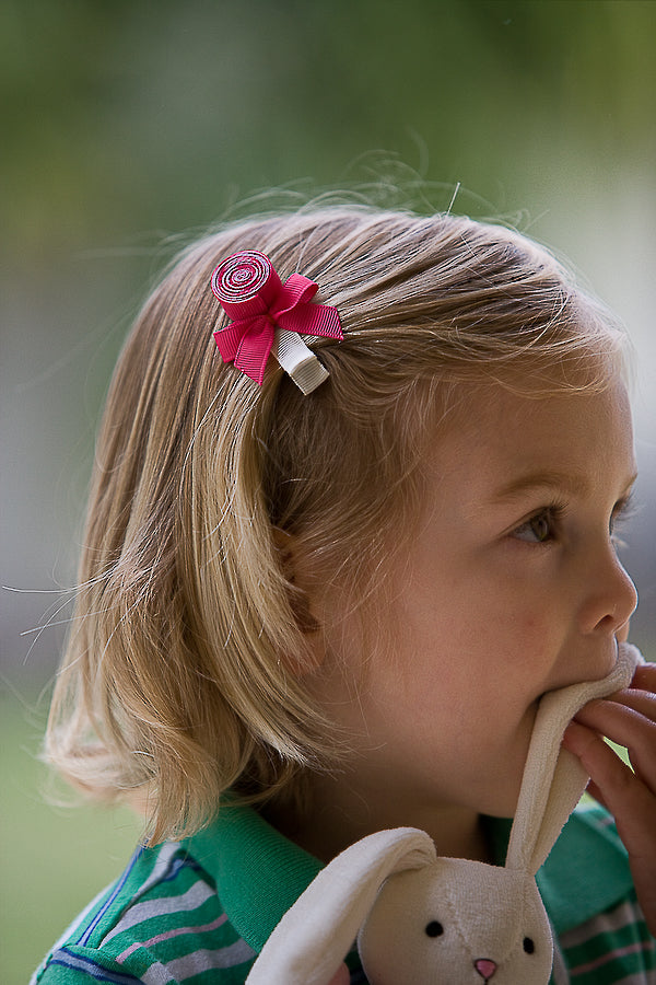 Lollipop Bow Hair Clip