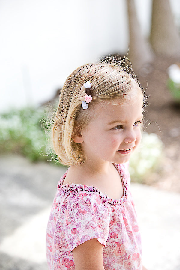 Ice Cream Cone Bow Hair Clip