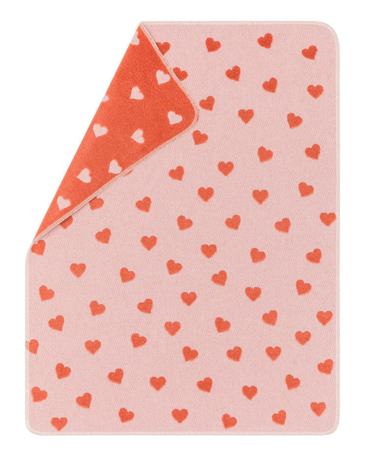 Rose Hearts Allover Carla Bassinet Blanket