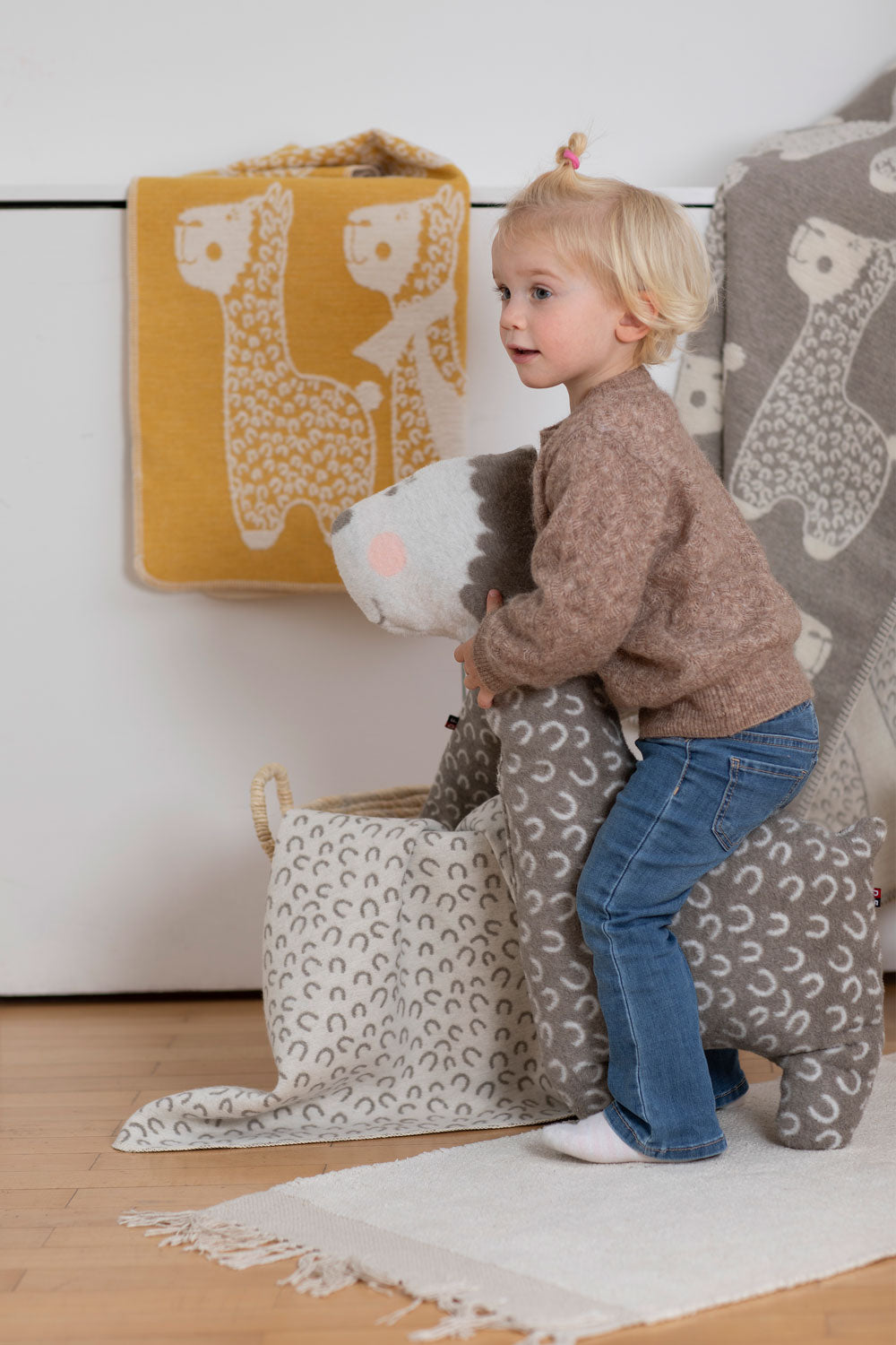Mustard Alpaca Carla Bassinet Blanket