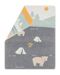 Grey Camping Bear Juwel Bassinet Blanket