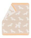 Ecru Dachshund Juwel Bassinet Blanket