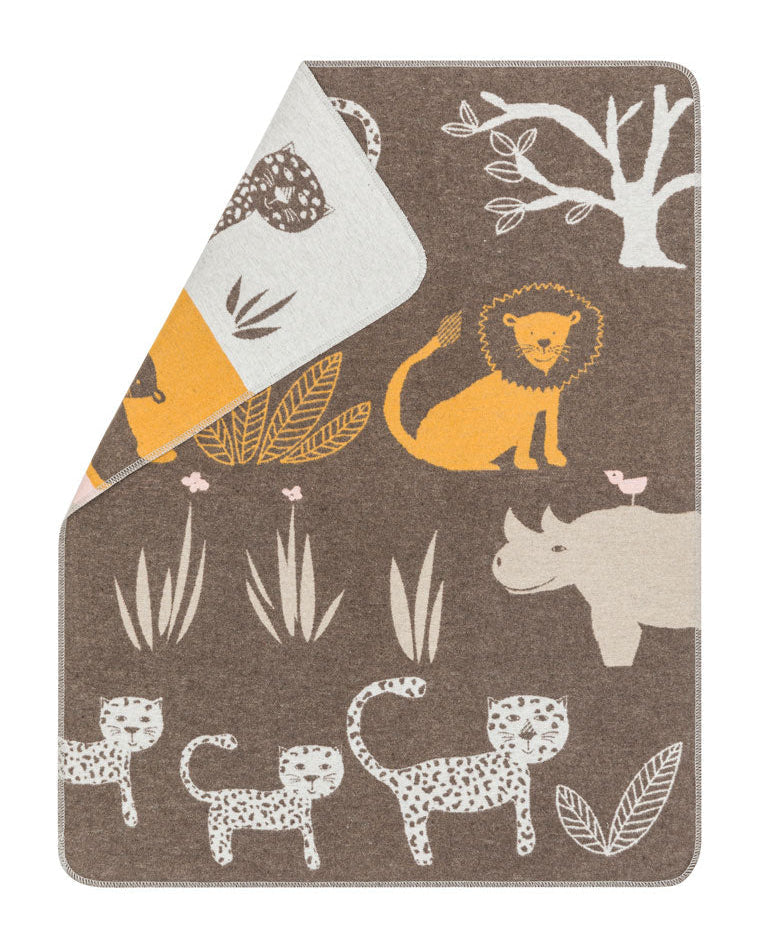 Brown Jungle Juwel Bassinet Blanket