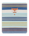 Navy Fox and Stripes Juwel Bassinet Blanket