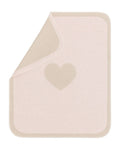 Blush Pink Heart & Stripes Juwel Bassinet Blanket
