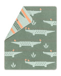 Green Crocodiles Allover Juwel Bassinet Blanket