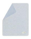 Blue Stripes with Embroidered Rainbow Juwel Bassinet Blanket