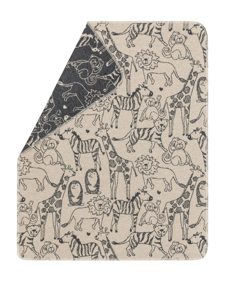 Ecru Safari Animals Juwel Bassinet Blanket