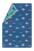 Blue Fish All Over Juwel Cot Blanket