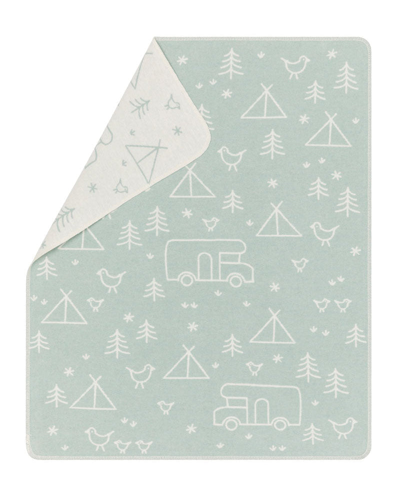 Light Green Camping Juwel Bassinet Blanket