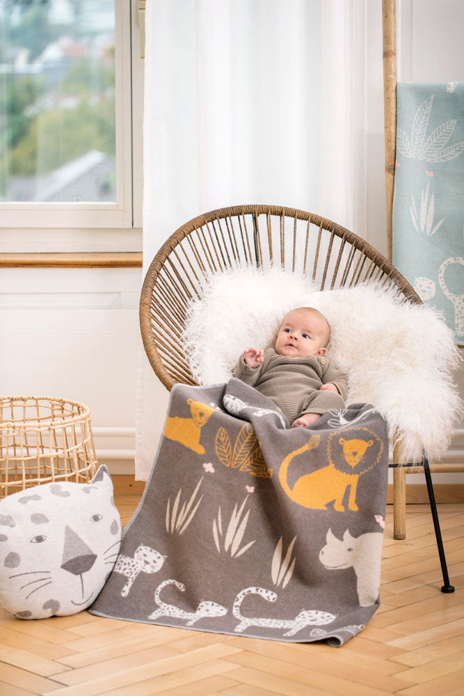 Brown Jungle Juwel Bassinet Blanket