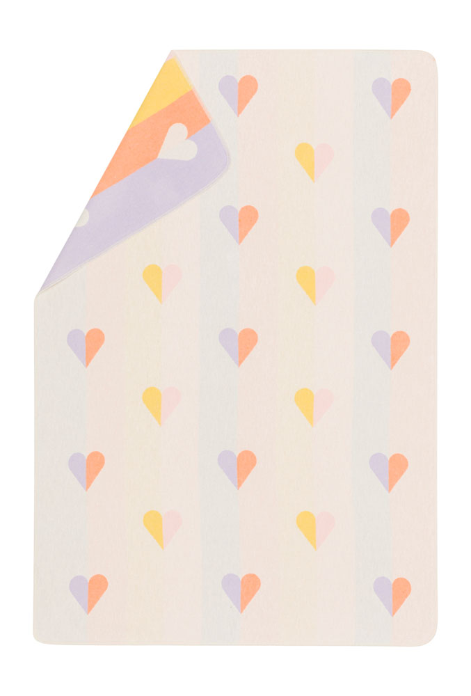 Off White Hearts Allover Juwel Cot Blanket