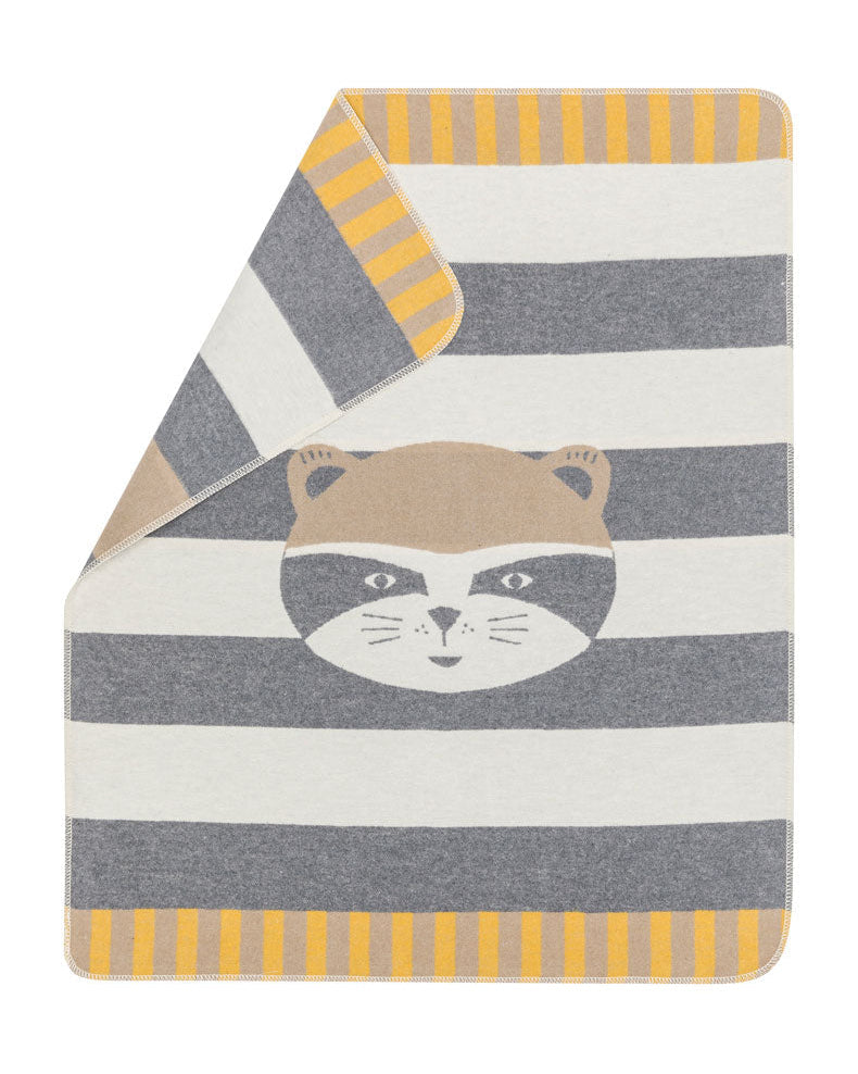 Grey Raccoon Juwel Bassinet Blanket
