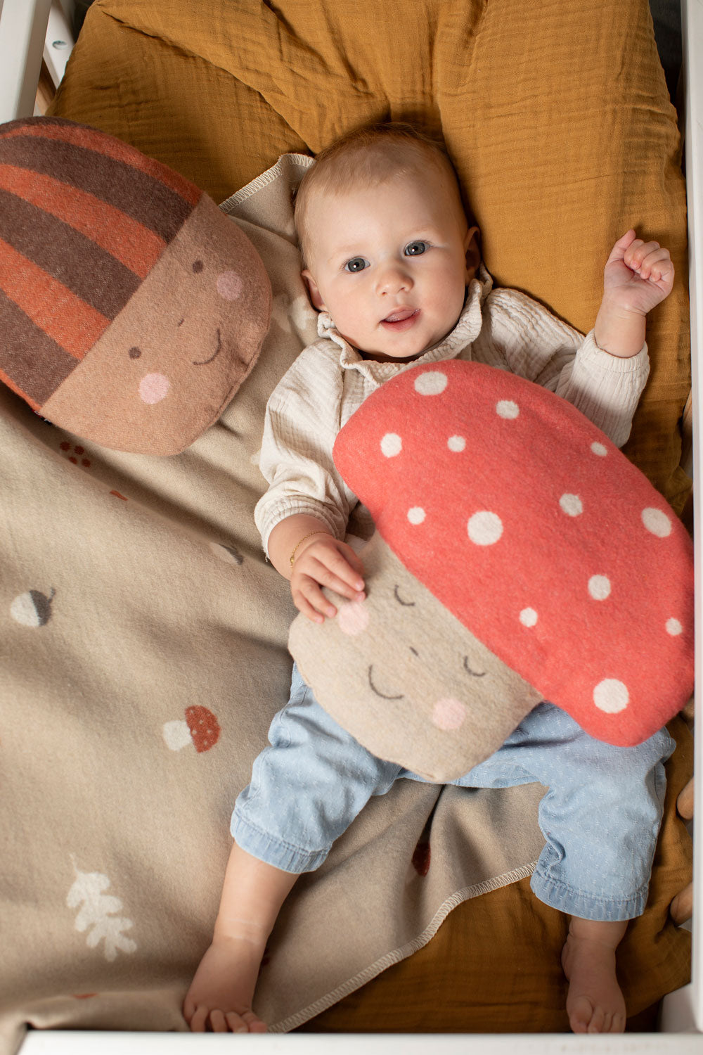 Ecru Forest Friends Juwel Bassinet Blanket