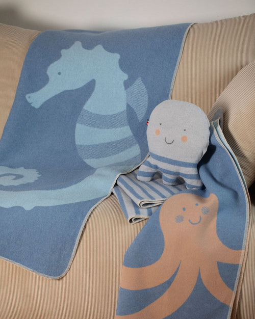 Blue Ocean Friends Juwel Cot Blanket 100 x 140 cm