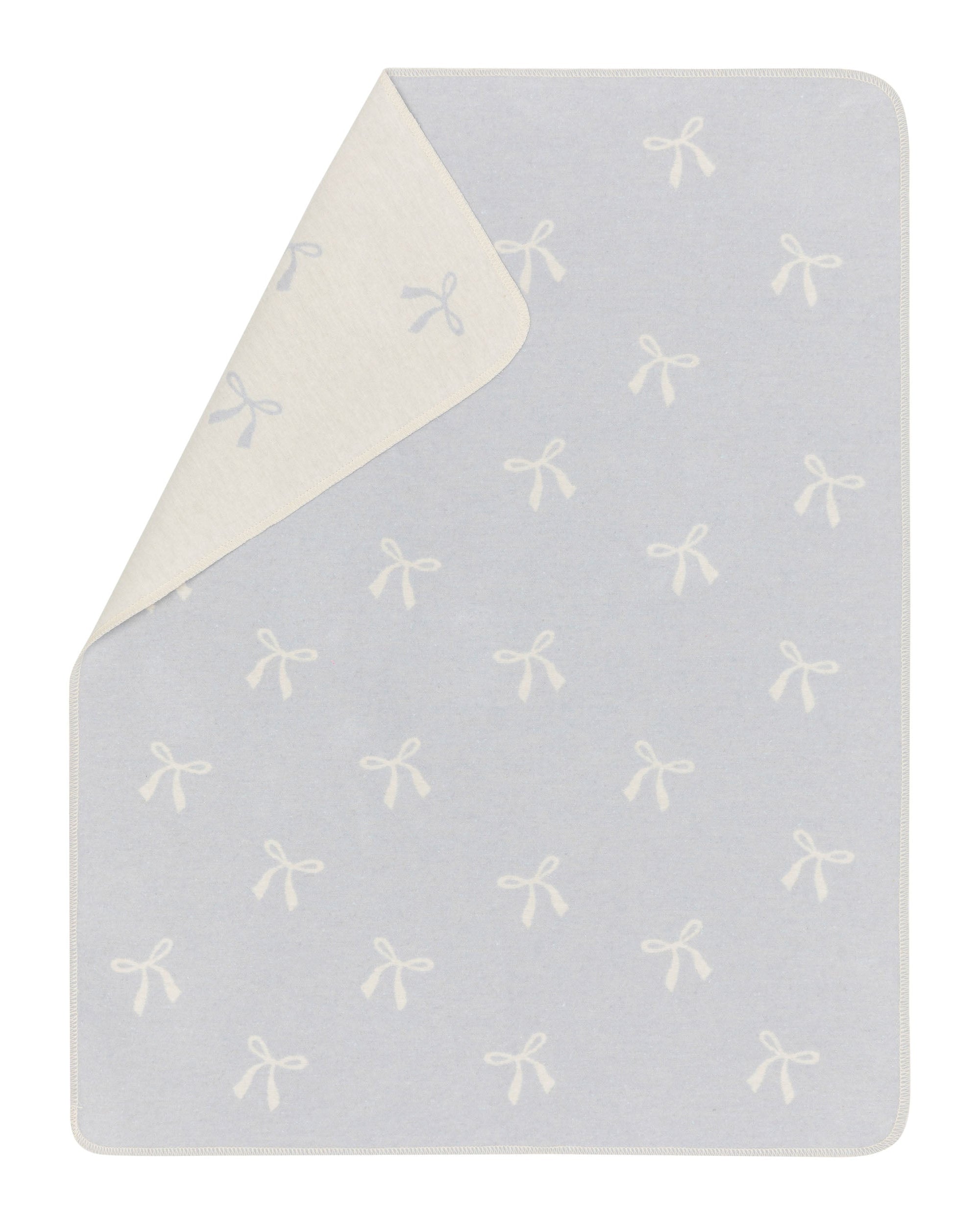 Light Blue Bows Allover Juwel Bassinet Blanket