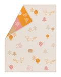 Off White Forest Animals Organic Cotton Bassinet Blanket