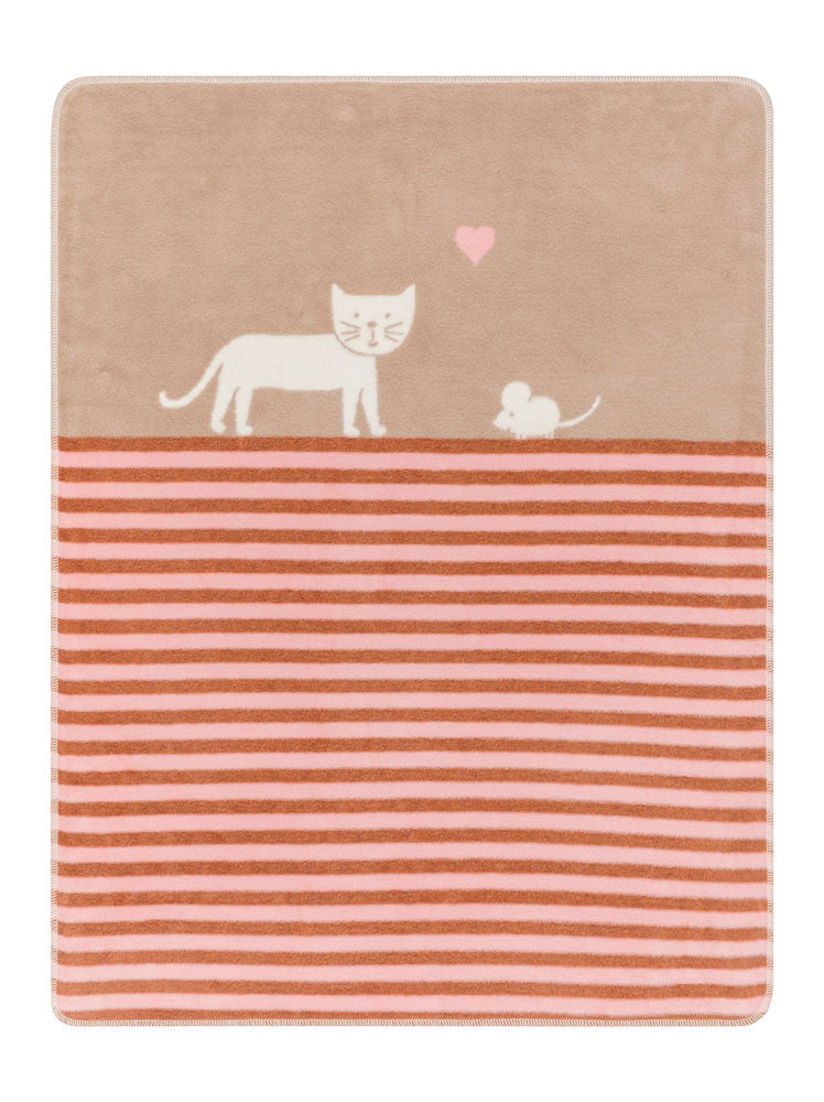 Rouge Cat Loves Mouse Maja Bassinet Blanket