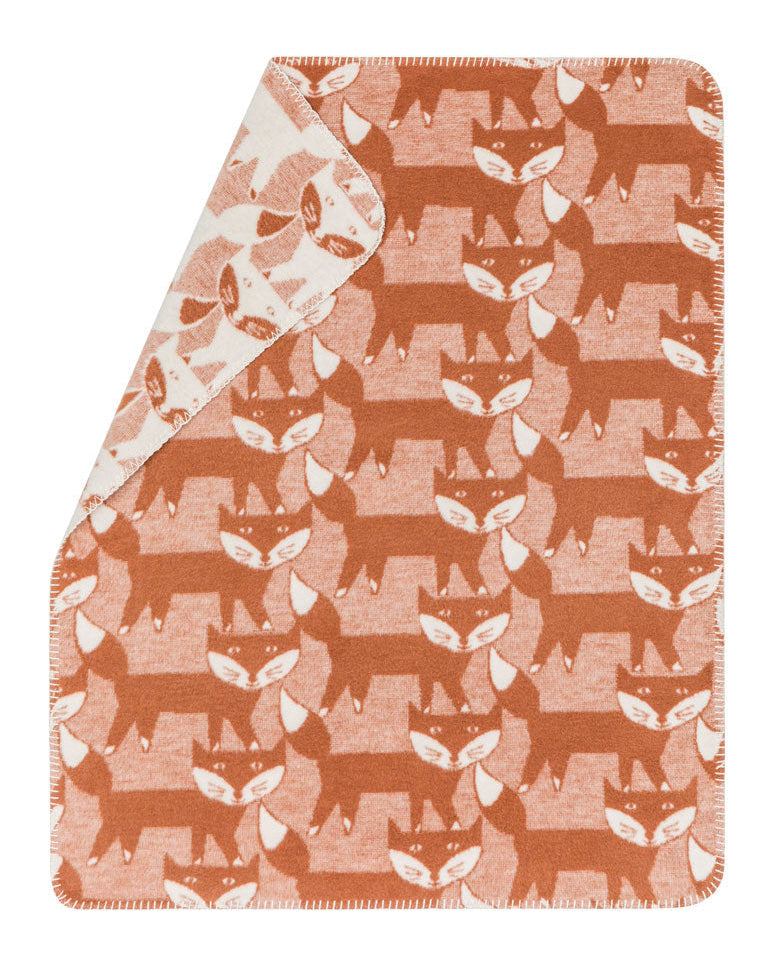 Brown Pack of Foxes Mila Bassinet Blanket