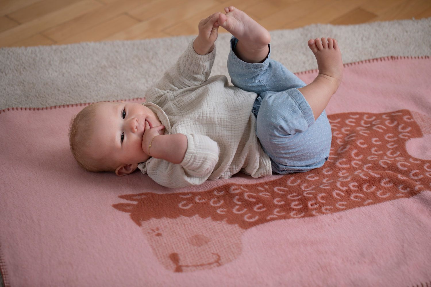 Rose Alpaca Mila Bassinet Blanket