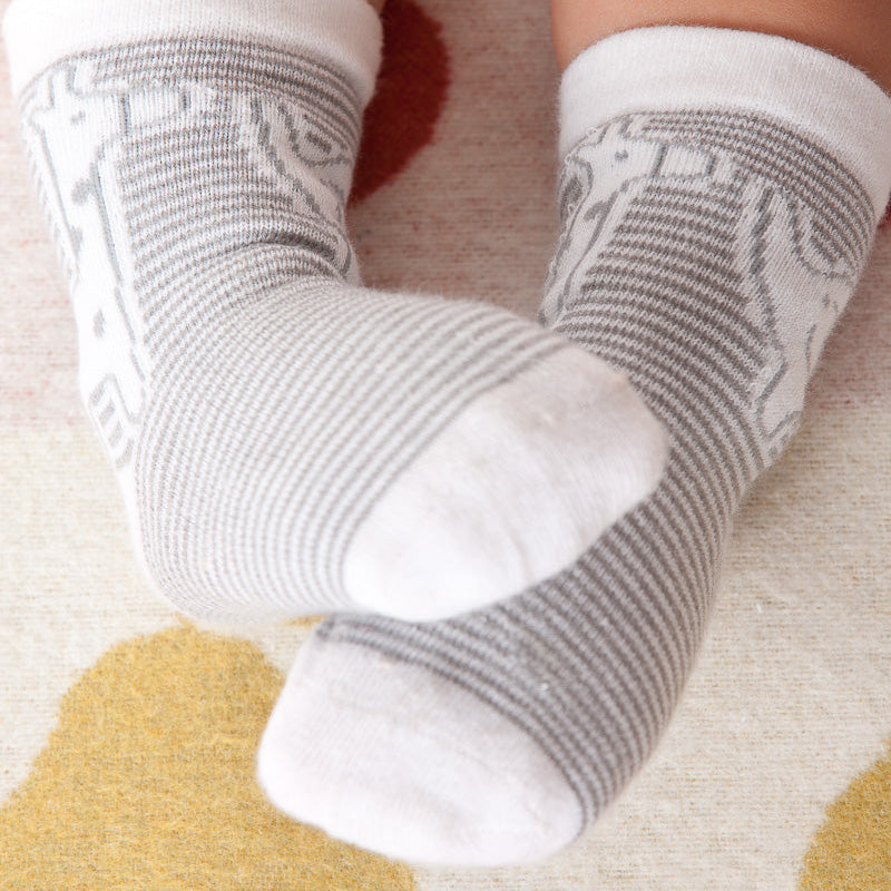 Pink Safari Socks - 3 Pack
