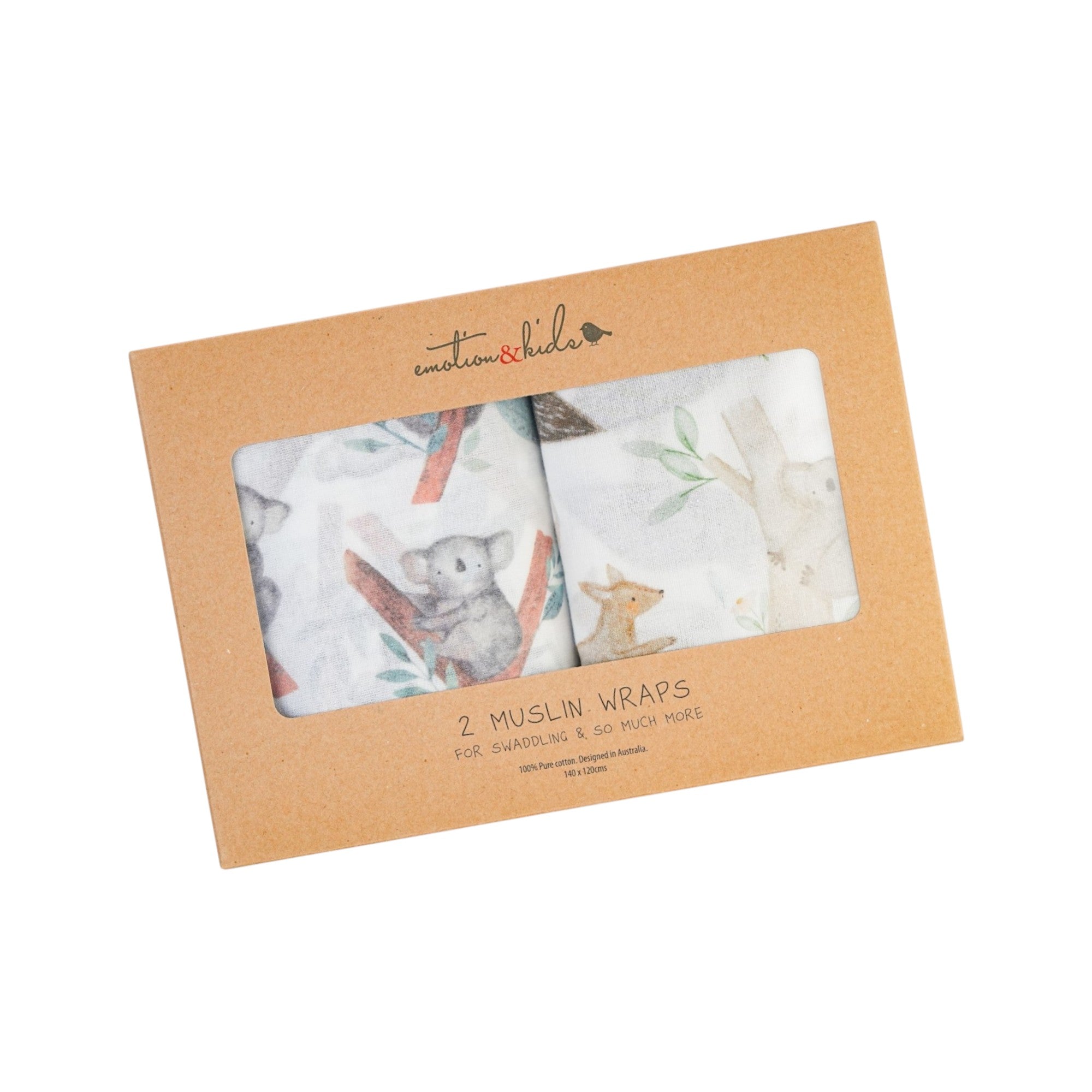 Koala & Australiana 2 Pack Muslin Wrap