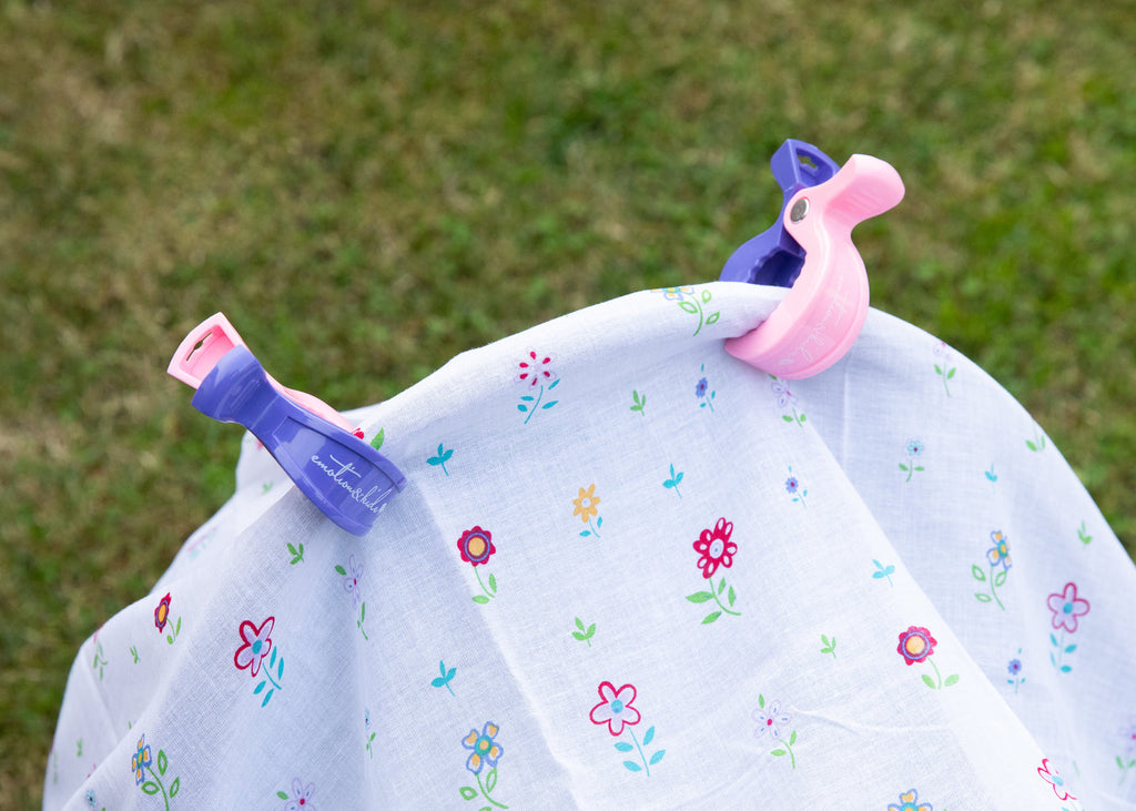 Purple & Pink Pram Clips - 2 Pack