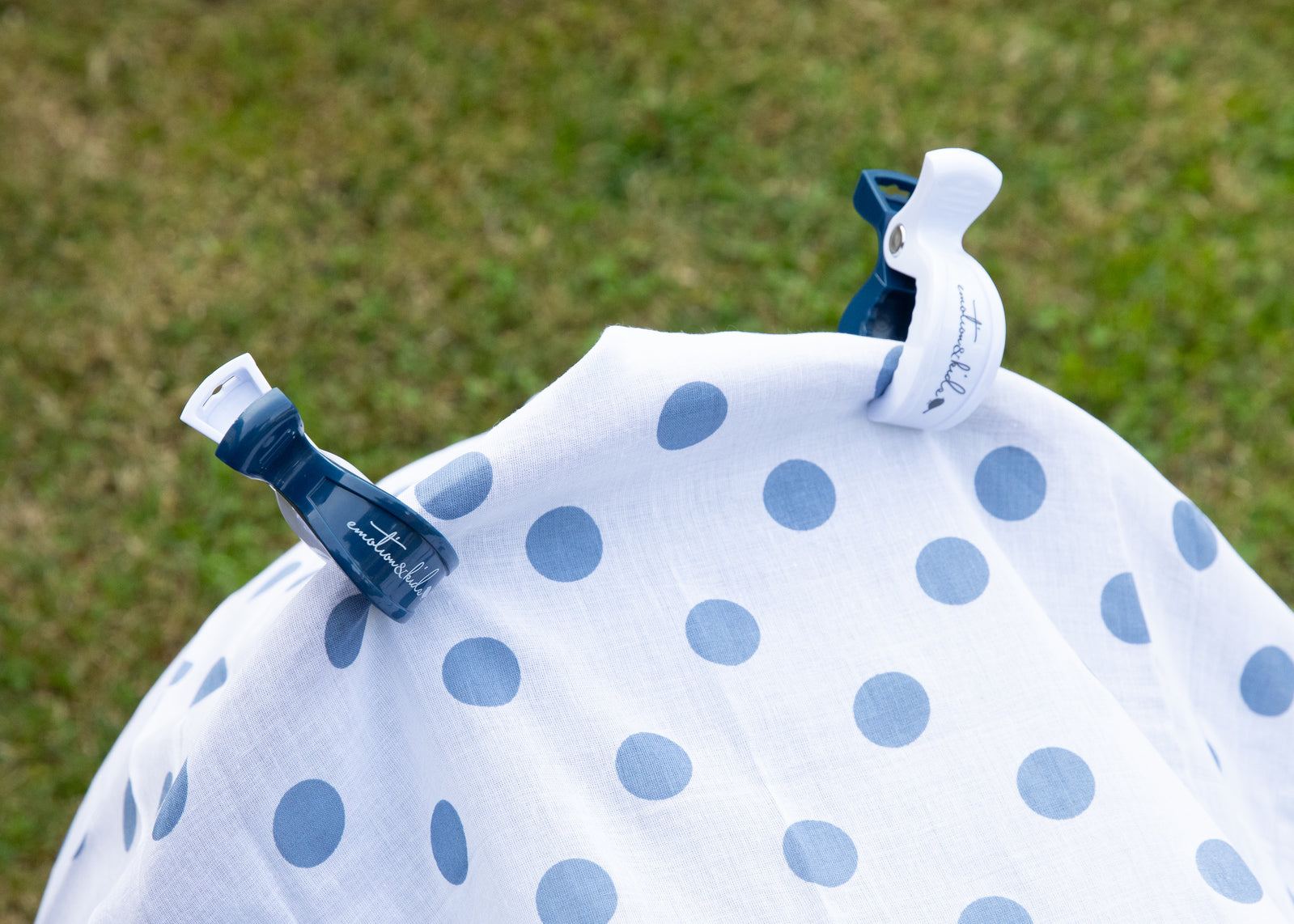 Navy Pram Clips - 4 Pack