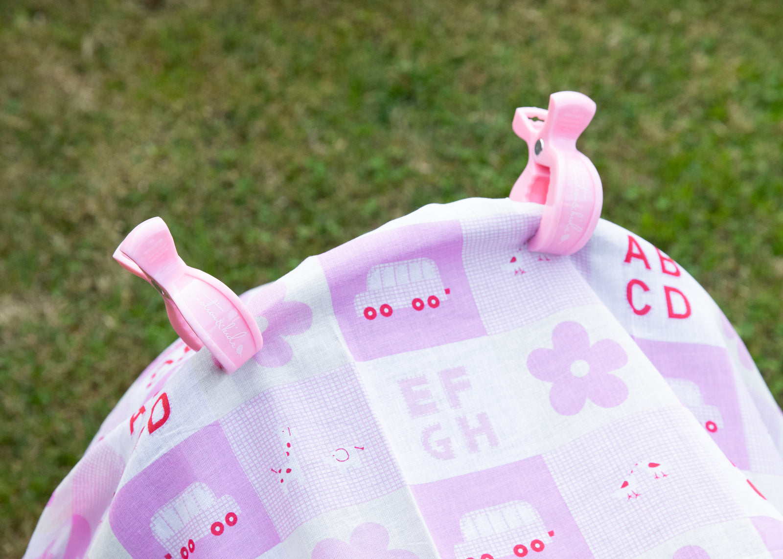 Pink Pram Clips - 4 Pack