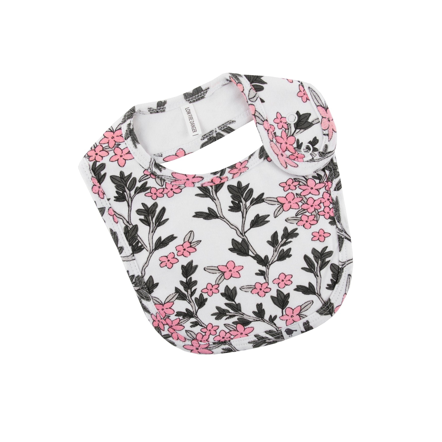 Floral-patterned baby bib 