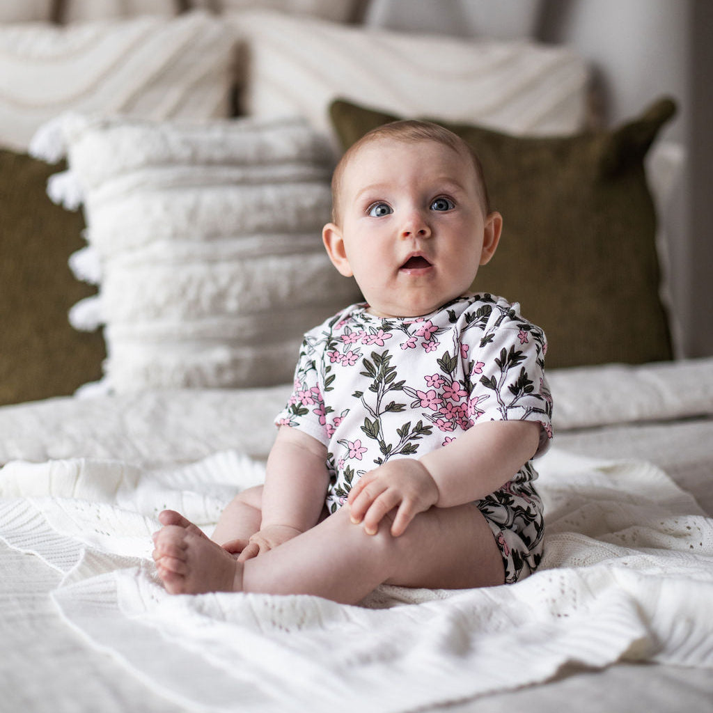 Messy Wildflowers Short Sleeve Bodysuit