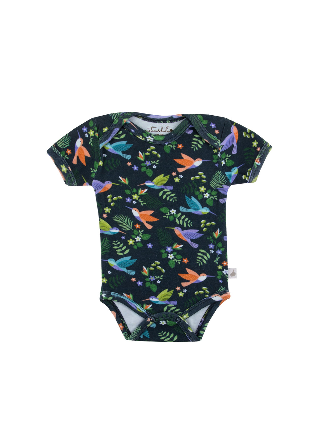 Hummingbirds Organic Cotton Short Sleeve Bodysuit