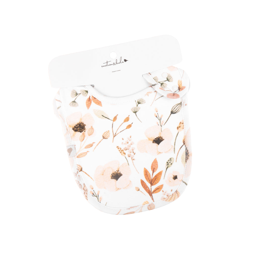 Boho Floral Organic Cotton Bib