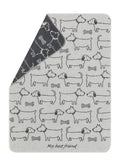 Grey My Best Friends Allover Pet Blanket 70 x 90cm