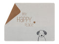 Grey My Happy Place Dog Blanket 100 x 140 cm