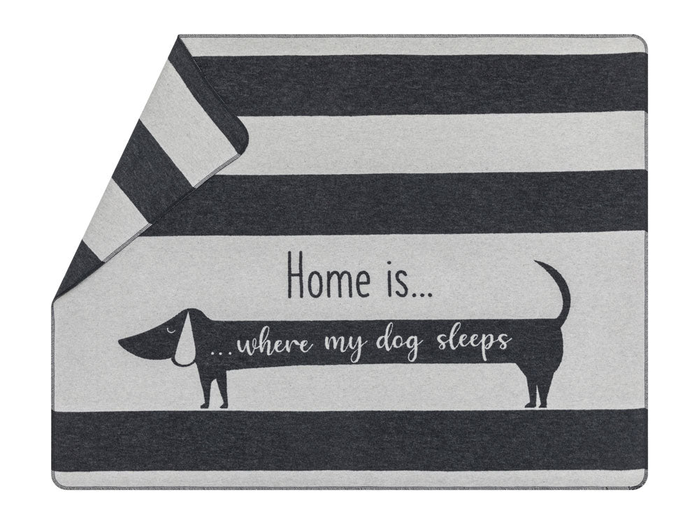 Grey Home is Where My Dog Sleeps Blanket 100 x 140 cm