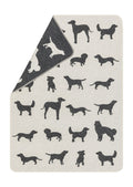 Charcoal Dogs Allover Silhouettes Pet Blanket 100 x 140 cm