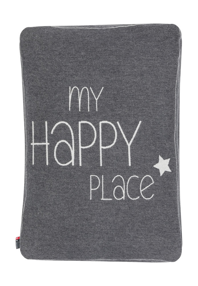 Grey My Happy Place Pet Bed 60 x 90 cm