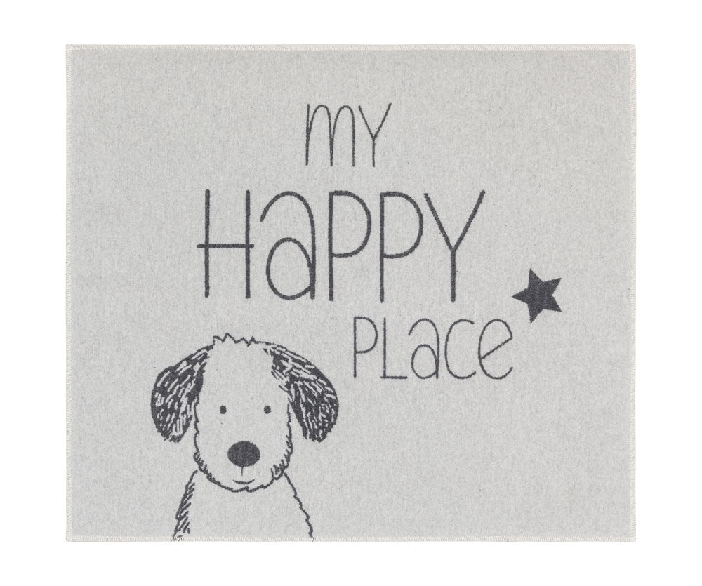 Grey My Happy Place Padded Pet Mat 70 x 80 cm