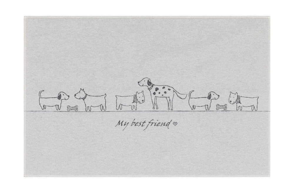 Grey Best Friends Padded Dog Mat 80 x 120 cm