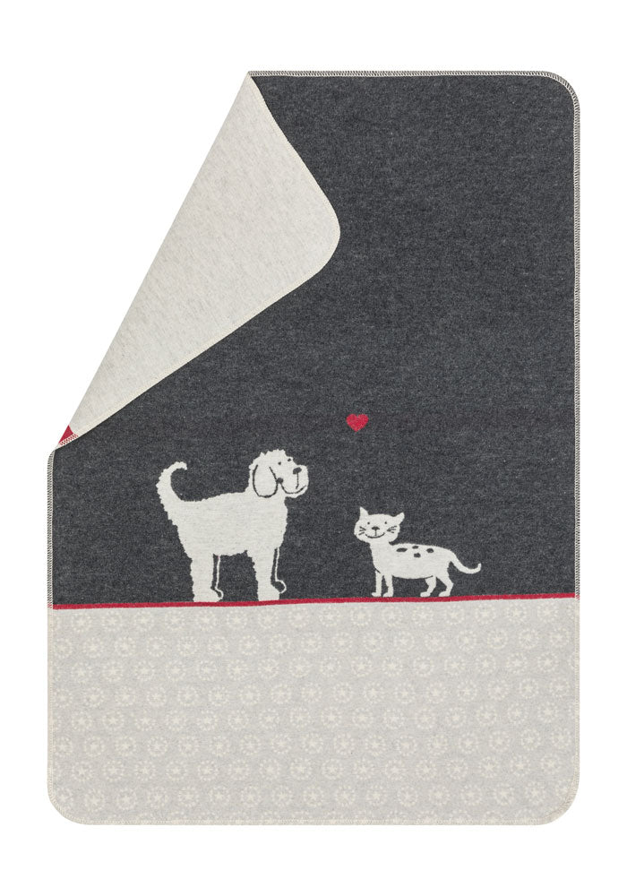 Charcoal Love Cat & Dog Pet Blanket 70 x 90 cm