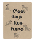 Ecru Cool Dogs Live Here Blanket 100 x 140 cm