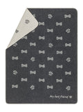 Charcoal Best Friends Bones Allover Pet Blanket 100 x 140 cm