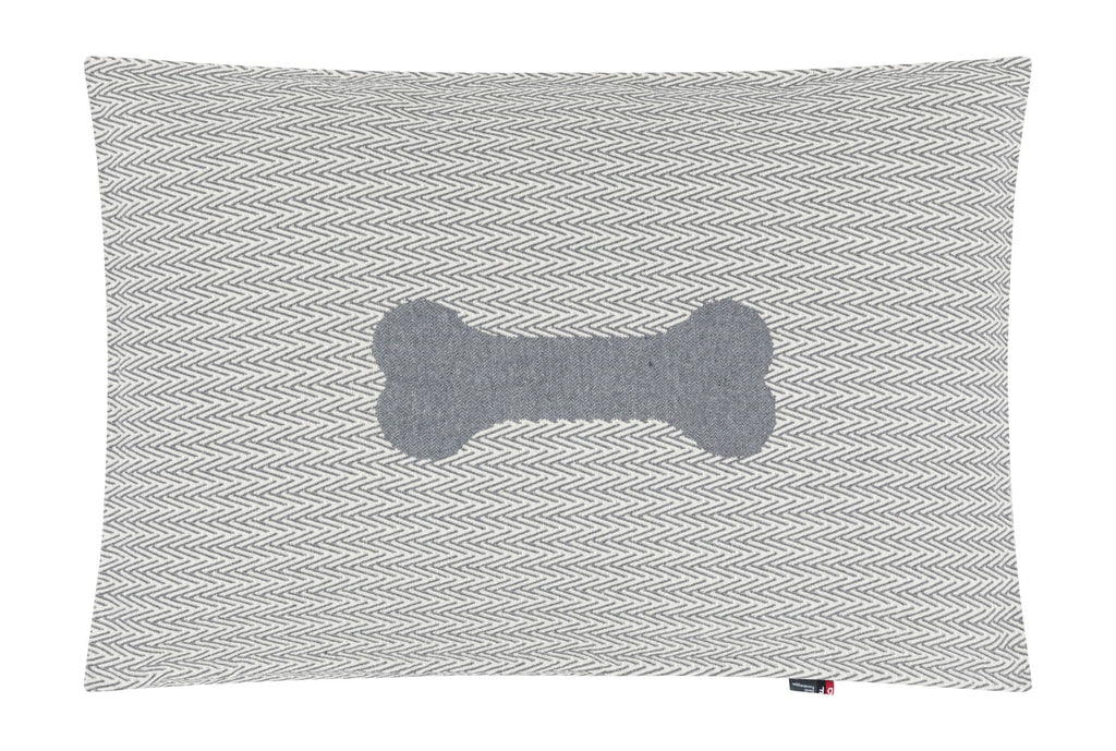 Grey Bone Dog Bed 60 x 90 cm