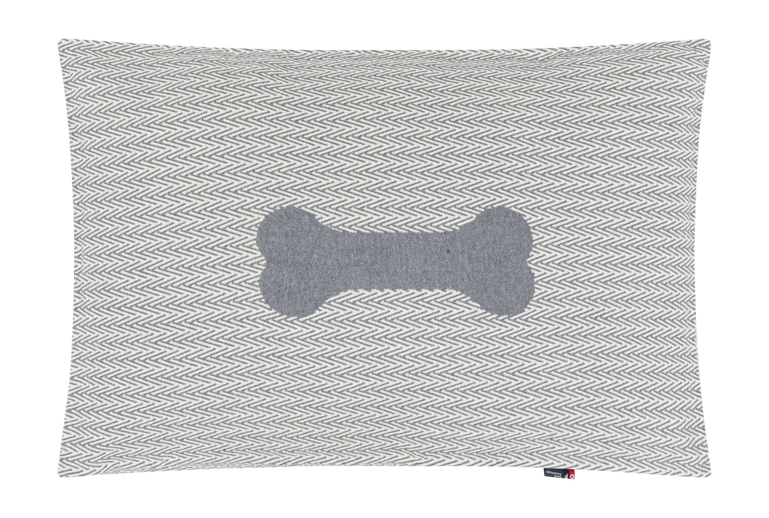 Grey Bone Dog Bed 60 x 90 cm