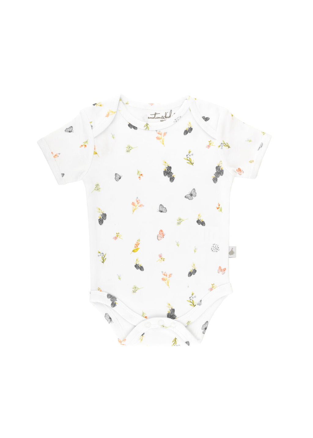 Berries & Butterflies Organic Cotton Short Sleeve Bodysuit