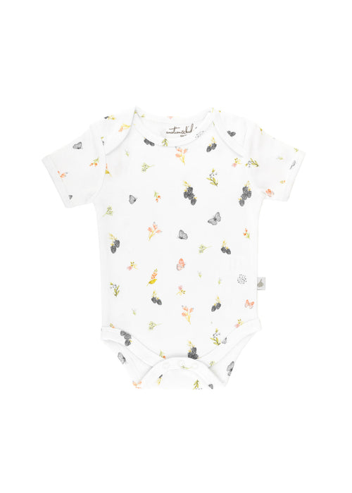 Berries & Butterflies Organic Cotton Short Sleeve Bodysuit