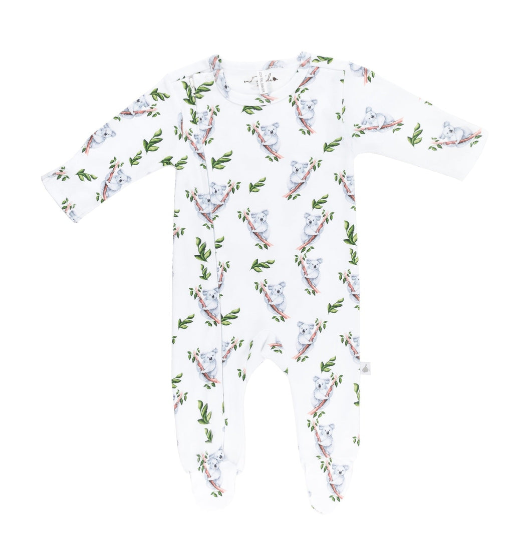 Koala Organic Cotton Zip & Footed Outfit