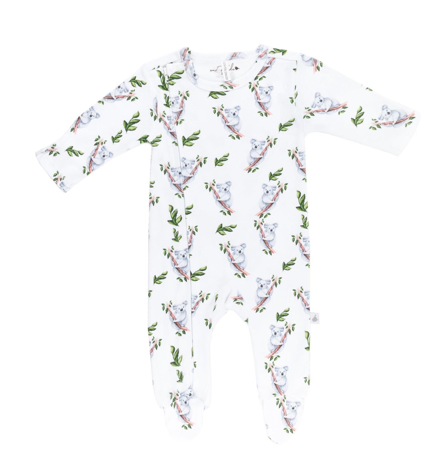 Koala Organic Cotton Zip & Footed Outfit